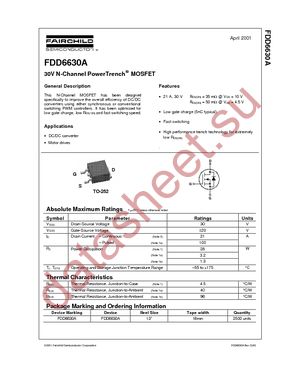 FDD6630A datasheet  